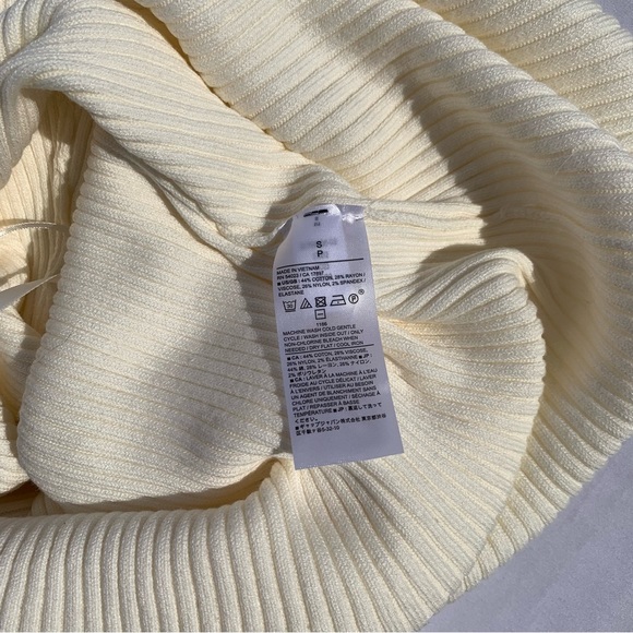 NWT Banana Republic Ribbed Sweater Dress Cream Ivory Long MSRP $160 Size SMALL - Picture 16 of 16